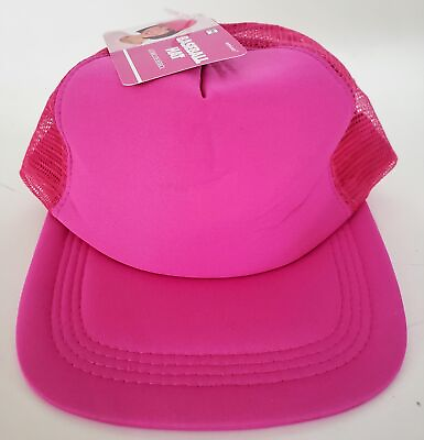 #ad Women#x27;s#x27; Hot Pink Baseball Cap Adjustable Snapback Flat Bill OSFM $17.99