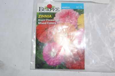 #ad Burpee Zinnia Giant Flower Mixed Colors 	 Multicolor $1.55