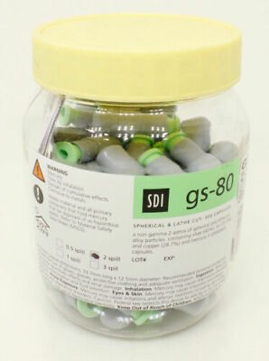 #ad SDI GS 80 Regular 50 Per Jar Amalgam Alloy 2 Spill Capsules $62.07
