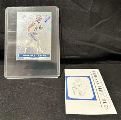 #ad Amon Ra St. Brown 2023 Panini Sticker amp; Card Collection #385 Lions Holo Sticker $3.98