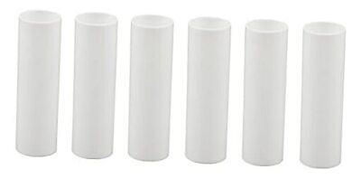 #ad Set of 6 3 Inch Tall White Plastic Candle Covers Sleeves Chandelier Socket $13.64