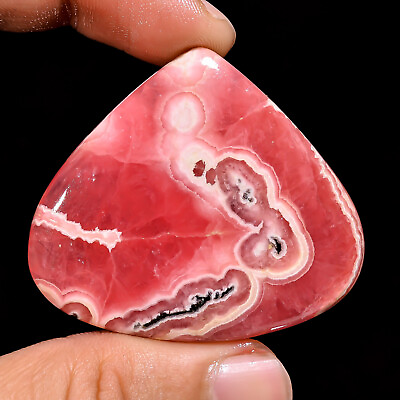 #ad natural RHODOCHROSITE heart cabochon loose gemstone 122.30 Cts 46 x 40 x 06 mm $134.78