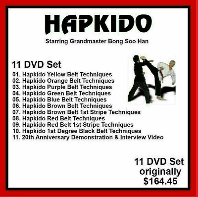 #ad HAPKIDO 11 DVD SET with Bong Soo Han belt techniques joint locks submissions $49.99