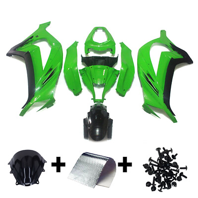 #ad Black Green Fairings Kit for 2011 12 13 14 15 Ninja ZX10R Kawasaki ABS Bodywork $449.95