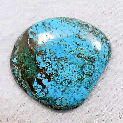#ad 72.55 Ct Natural Persian Blue Turquoise Cabochon Certified Gemstone $47.99