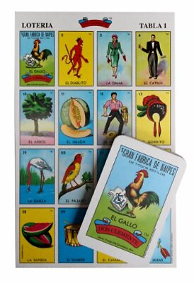 #ad Loteria 10 DIFFERENT Boards 1 Deck Mexican Bingo Game Authentic Don Clemente $10.99