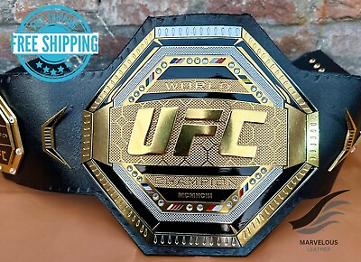 #ad UFC Legacy Championship Title Belt 2mm Brass Gold Adult Size Replica Belt $137.97
