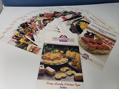 #ad Great American Recipes Spiral Removable Recipe Cards 1989 Lot of 31 not complete $10.49