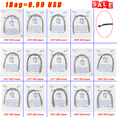 #ad Dental Orthodontic Heat Thermal Activated Niti Rectangular Arch Wires 1.99 $1.99
