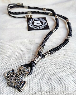 #ad Paracord necklace. Viking jewelry. Mens accessory. $99.99