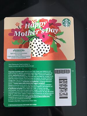 #ad Starbucks Card NEW “Happy Mother’s Day” #6216 Bilingual French English Canada $1.99