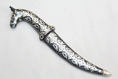 #ad Horse Dagger Knife Silver Work Damascus Steel Blade Handle Christmas Gift RGD048 $26.25