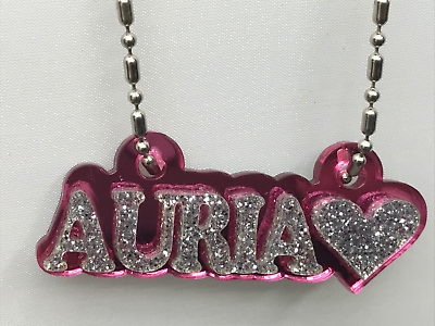 #ad Personalized Name Plate Custom Name Necklace Nameplate Name Laser Cut Gorgeous $14.00