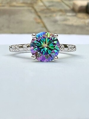 #ad 2 Ct. Yellow or Dazzling Purple Moissanite Ring $75.00