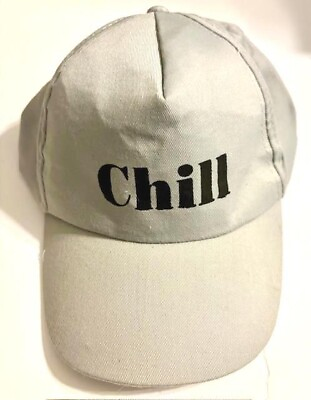 #ad Women Girls Teen baseball style cap hat with saying Chill gray adjustable $12.95