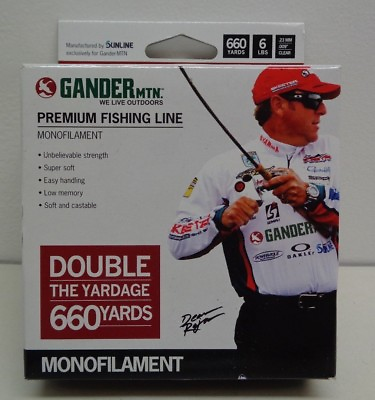 #ad Gander MTN Mountain 6 LB 660 Yards PREMIUM Clear New Monofilament Fishing Line $17.40