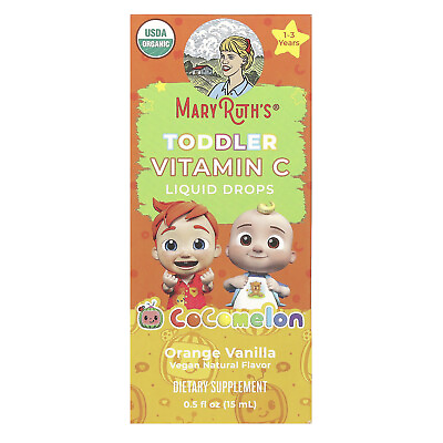 #ad Cocomelon Toddler Vitamin C Liquid Drops 1 3 Years Orange Vanilla 0.5 fl oz $19.95