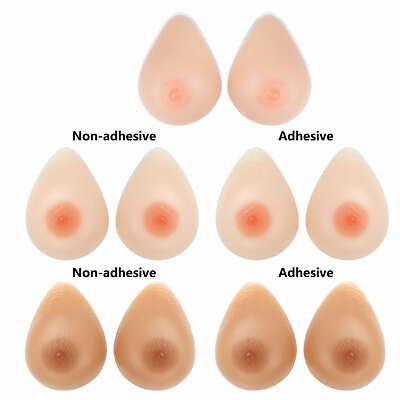 #ad 1 Pair Natural Lifelike Bra Enhancer Breast Forms Adhesive Fake Boobs Reusable $14.33