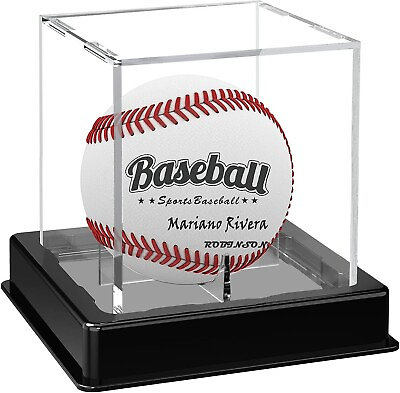 #ad 1 Baseball Billiard Ball Holder Display Case Stand Acrylic Cover UV Protection $8.99