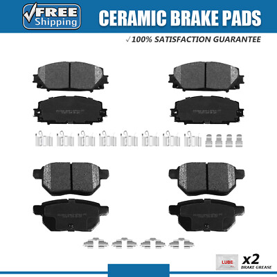 #ad Front and Rear Ceramic Brake Pads for 2010 2020 Toyota Prius 11 17 Lexus CT200h $41.27