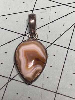 #ad Sterling Silver Agate Pendant $24.99