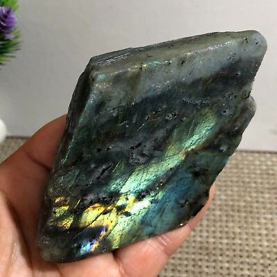 #ad 220g Top Labradorite Crystal Stone Natural Rough Mineral Specimen Healing $24.05