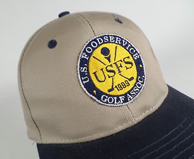 #ad US Foodservice Golf Association Hat Cap Club Ball 1999 Beige Blue Snapback $21.95