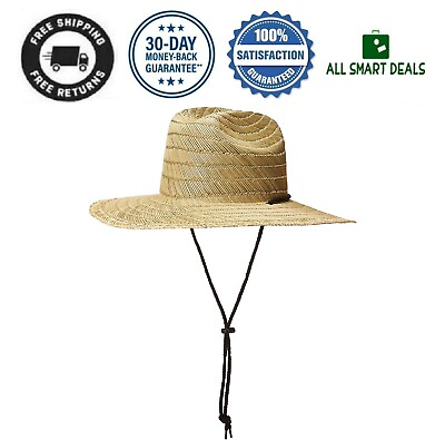 #ad Sombrero De Paja Grande Para Hombre Estilo Tropical Playa Regalo 3 Tamaños $34.99