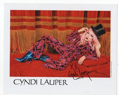 #ad Cyndi Lauper Goonies R Good Enough Original Hand Signed Autograph Photo amp; COA GBP 24.95