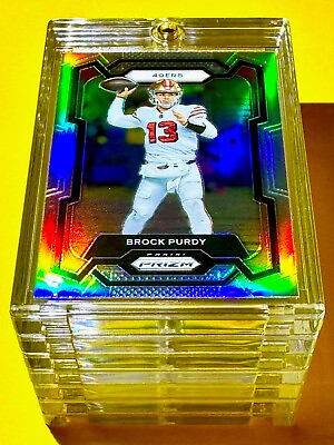 #ad Brock Purdy MINT SILVER REFRACTOR PANINI PRIZM 49ERS HOT INVESTMENT CARD $35.99