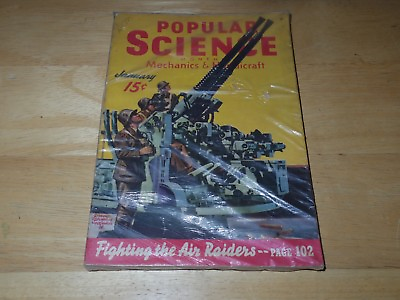 #ad Vintage Popular Science Magazine January 1940 Fighting the Air Raiders Used GC $4.89