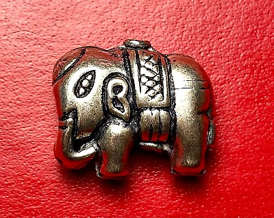 #ad INDIAN ELEPHANT STERLING SILVER BEAD FOR CRAFTS JEWLERY ID:997 $7.50