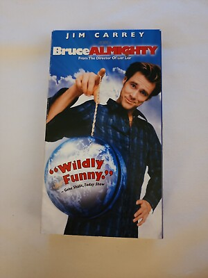 #ad BRUCE ALMIGHTY Jim Carrey VHS Tape COMPLETE TESTED SEE PHOTOS VHS28 $15.19