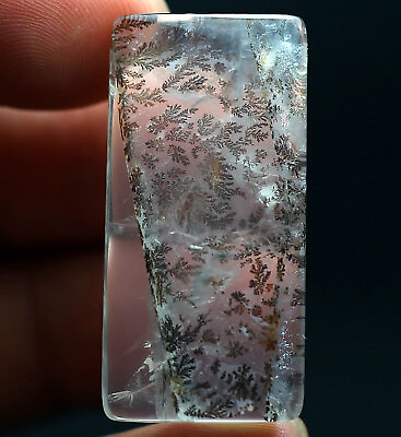 #ad 41.8Ct 100% Natural Clear Mica Tree Crystal Dendritic Quartz Pendant Polished $42.49