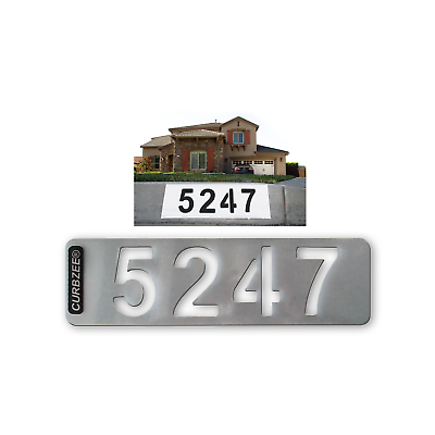 #ad CURBZEE Curb Address Number Stencil Customized for You $24.99