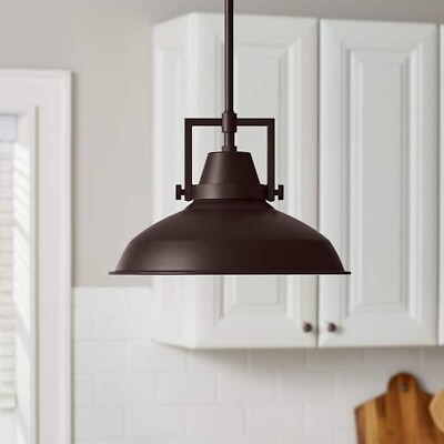 #ad Hampton Bay Wilhelm 12 in 1 Light Bronze Farmhouse Hanging Kitchen Pendant Light $45.99