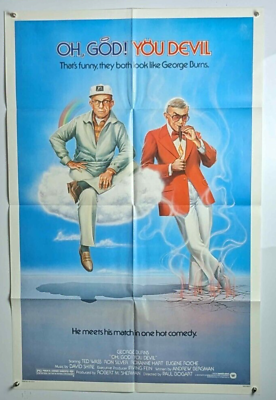 #ad George Burns OH GOD YOU DEVIL Original 1sh Vintage Movie Poster $218.25