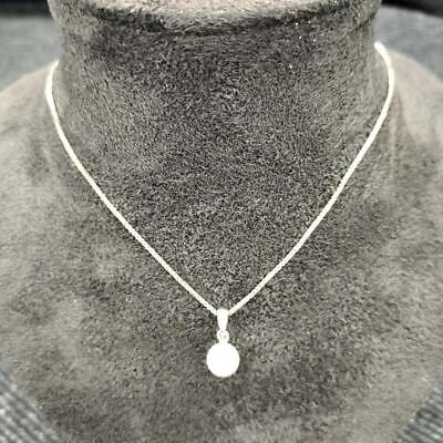 #ad Pearl House Silver Genuine Necklace $88.14