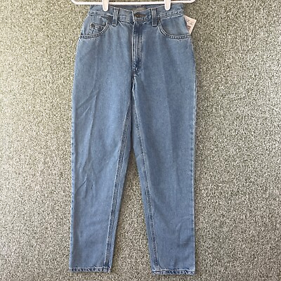#ad Liz Claiborne Jeans Petites Womens 2 Vintage Blue High Waist Tapered Mom NWT $29.99