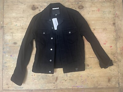 #ad Men’s Guess Black Denim Jacket Size Small Slim Fit Classic $45.00