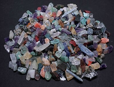 #ad Micro Crafters 1 2 Lb Lot Natural Crystals Mineral Specimens Mixed Gemstones $12.71