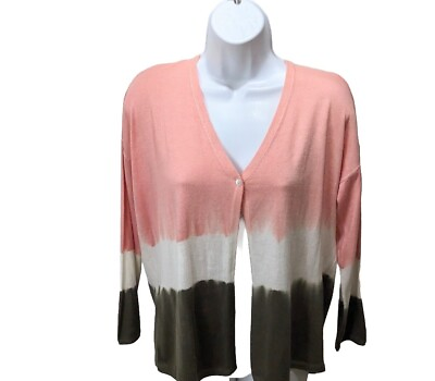 #ad Hemisphere Womens Cardigan Sweater S Silk Wool Cashmere Long Sleeve One Button $40.05
