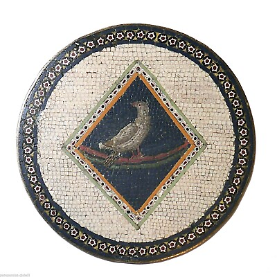 #ad 3201 Antique micro mosaicEnd of18th c.Roma micromosaic plaque $7900.00
