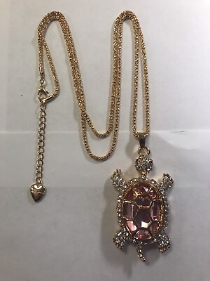 #ad Betsey Johnson Turtle Pendant with Necklace new without tags $6.00