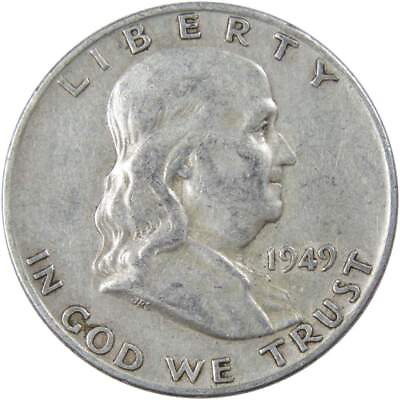#ad 1949 D Franklin Half Dollar AG About Good 90% Silver 50c US Coin Collectible $17.99
