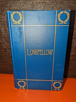 #ad LONGFELLOW#x27;S COMPLETE POEMS C 1911 ? Household Editition Blue Gold $12.00