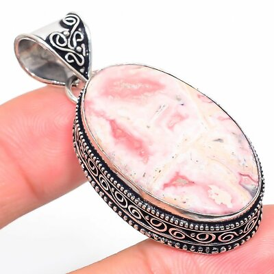 #ad Rhodochrosite Gemstone Handmade Ethnic Jewelry Pendant 2.09quot; PP 29 $5.99