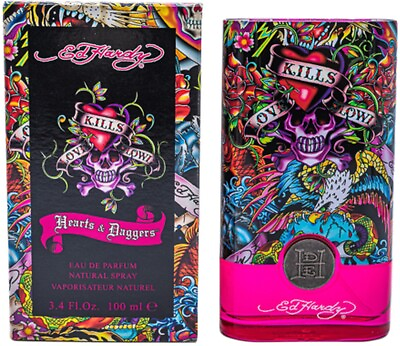 #ad ED HARDY HEARTS amp; DAGGERS 3.4 3.3 oz EDP For Women NEW in BOX $20.76