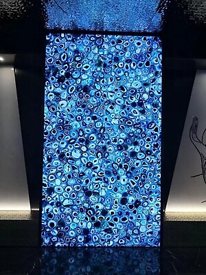 #ad Blue agate wall panel living kitchen bedroom wall decor agate panel interior $2006.10