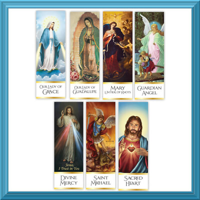 #ad Bible Bookmarks Christian Catholic Mary Jesus Christ St Michael Angel Religious $1.00